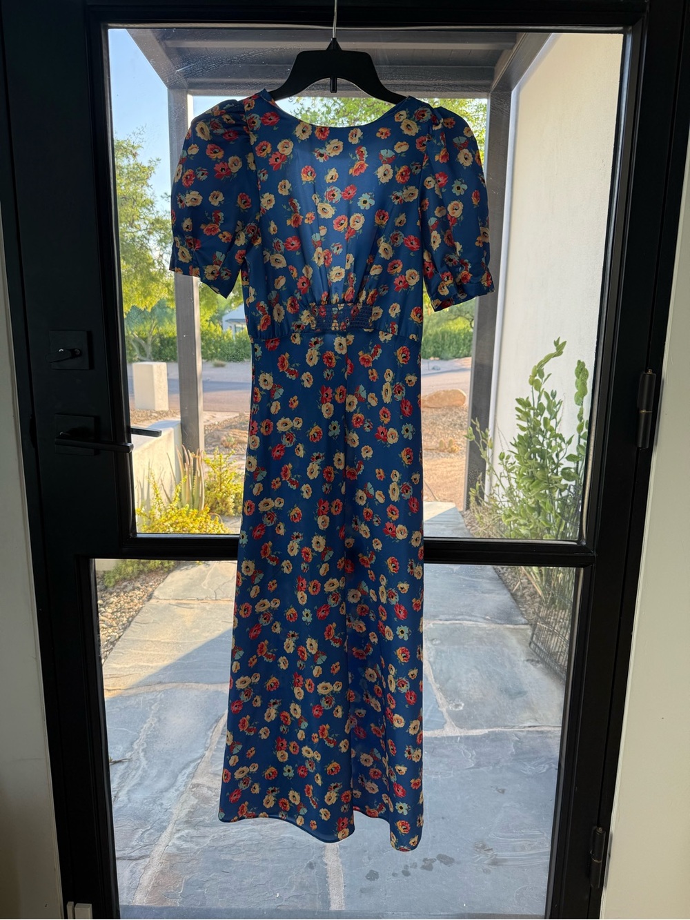 Floral Midi Dress in Blue